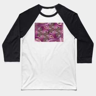 pink abstract fractal pattern Baseball T-Shirt